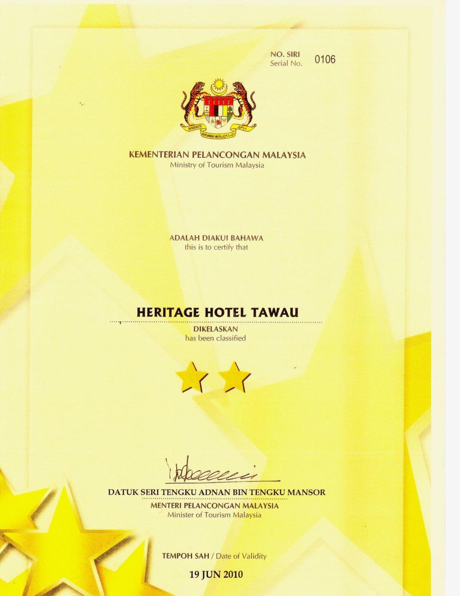 Heritage Hotel Tawau Kültér fotó